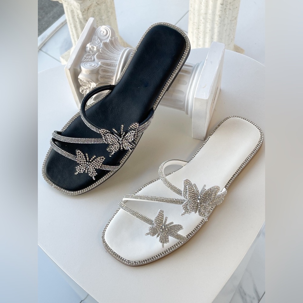 Black butterfly Sandals